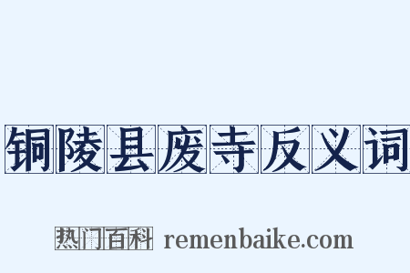 铜陵县废寺反义词是什么意思的图片